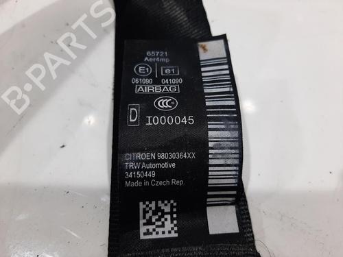 Front right seatbelt CITROËN C3 II (SC_) 1.2 VTi 82 | BP30095395I25 - Image 2