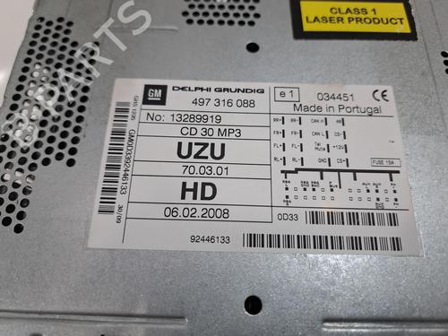 Bilradio VAUXHALL CORSA Mk III (D) (S07) 1.2 (L08) | BP28379328E6 