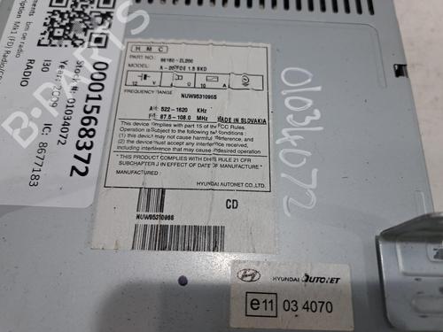 Radio HYUNDAI i30 (FD) 1.4 | BP30496635E6