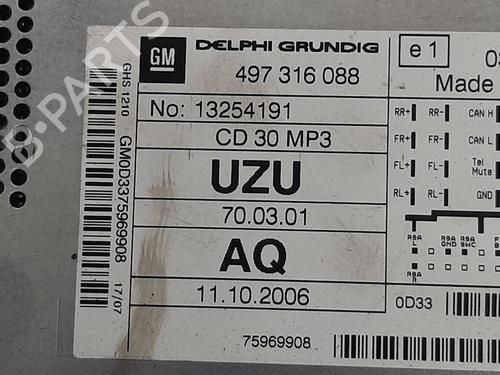 Radio VAUXHALL CORSA Mk III (D) (S07) 1.4 (L08) | BP26776160E6 