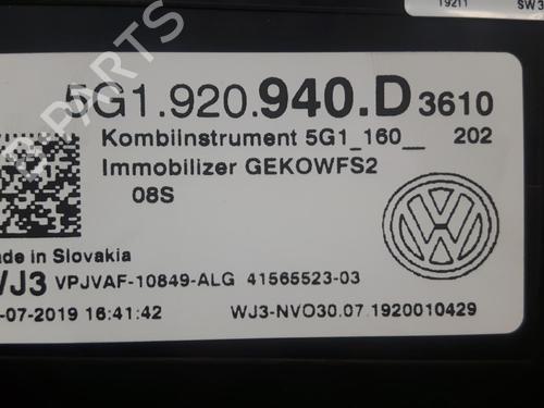 Instrument cluster VW GOLF VII (5G1, BQ1, BE1, BE2) 1.5 TSI | BP26866227C47 