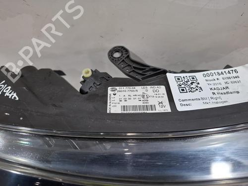 Right headlight RENAULT KADJAR (HA_, HL_) 1.6 dCi 130 4x4 (HLA4) | BP39655557C29 - Image 2