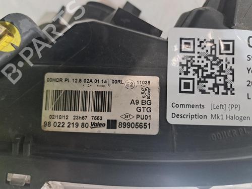 Left headlight PEUGEOT 208 I (CA_, CC_) 1.2 VTI 82 | BP30058013C28 