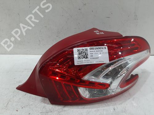 Højre baglygte PEUGEOT 208 I (CA_, CC_) 1.2 VTI 82 (82 hp) 31305553