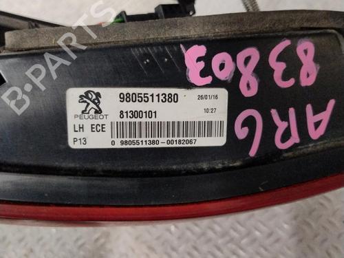 Used Left tailgate light PEUGEOT 3008 I MPV (0U_) 1.6 HDi 115 / BlueHDi 115 (116 hp) 29441439