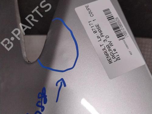 Used Right front fenders RENAULT LAGUNA Coupe (DT0/1) 2.0 dCi (DT01, DT08, DT09, DT0K, DT12, DT1C, DT1D, DT1M,... (150 hp) 27731513