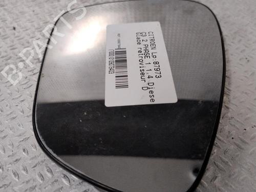 Used Right mirror glass CITROËN C3 II (SC_) 1.4 HDi 70 (SC8HZC, SC8HR0, SC8HP4) (68 hp) 28713639