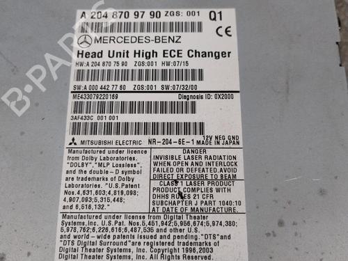 Bilradio MERCEDES-BENZ C-CLASS (W204) C 200 CDI (204.007, 204.006) (136 hp) 33007453