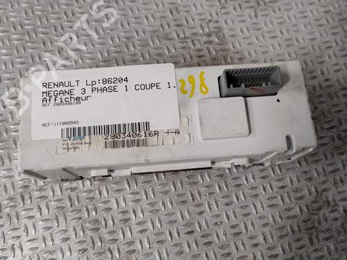 Display monitor RENAULT MEGANE III Coupe (DZ0/1_) 1.5 dCi (DZ0B) | BP29379975C48 