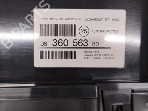 Kombiinstrument PEUGEOT 208 II (UB_, UP_, UW_, UJ_) 1.2 PureTech 75 | BP29494161C47 