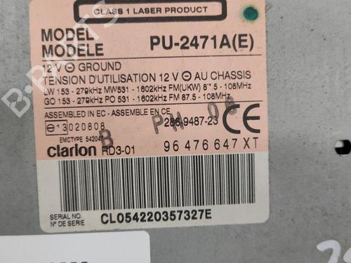 Radio PEUGEOT 307 (3A/C) 2.0 HDi 110 | BP30164165E6 