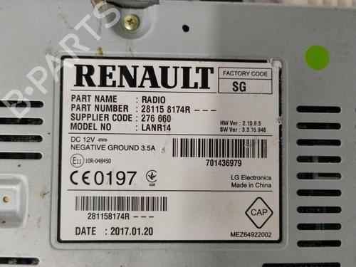 Used Radio RENAULT MEGANE IV Hatchback (B9A/M/N_) 1.5 dCi 110 (B9A3) (110 hp) 30164156