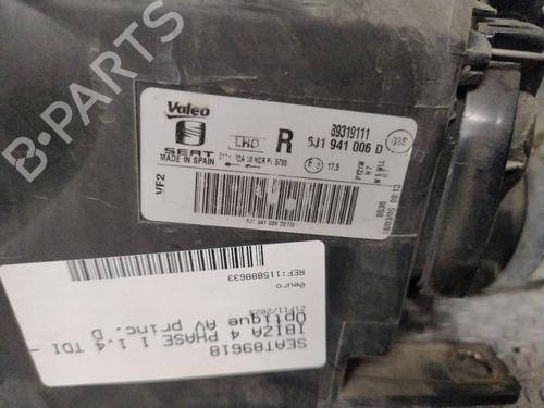 Used Right headlight SEAT IBIZA IV (6J5, 6P1) 1.4 TDI (80 hp) 30840928