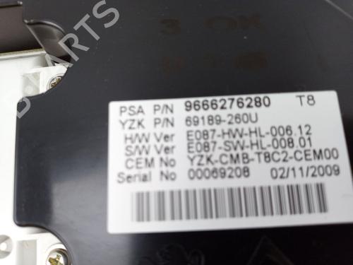 Display monitor PEUGEOT 3008 I MPV (0U_) 1.6 VTi | BP22496341C48 