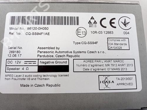Radio CITROËN C1 II (PA_, PS_) 1.0 VTi 68 | BP22492240E6 