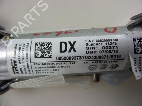 Right curtain airbag FIAT 500 (312_) 0.9 (312AXN1A) | BP22481852C12