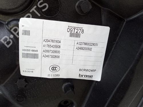 Rear right window mechanism MERCEDES-BENZ B-CLASS Sports Tourer (W246, W242) B 180 CDI / d (246.212) | BP22493083C25 