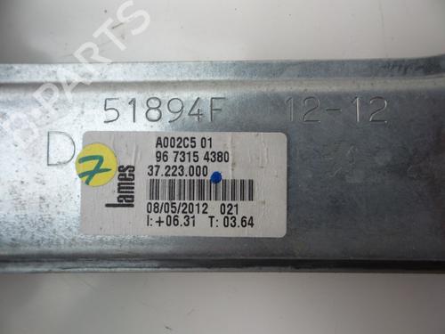 Front right window mechanism PEUGEOT 208 I (CA_, CC_) 1.4 VTi | BP22473379C23 