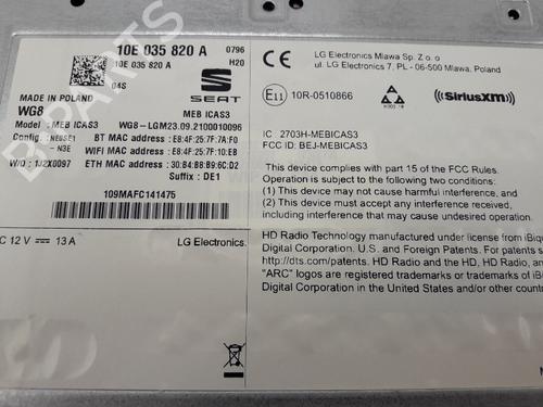 Electronic module CUPRA BORN (K11) 58 | BP22512125M83