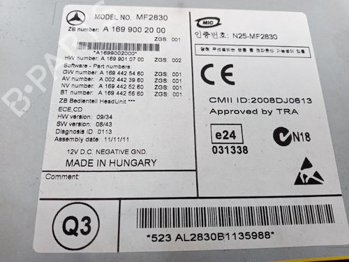 Radio MERCEDES-BENZ A-CLASS (W169) A 160 (169.031, 169.331) | BP22492213E6 