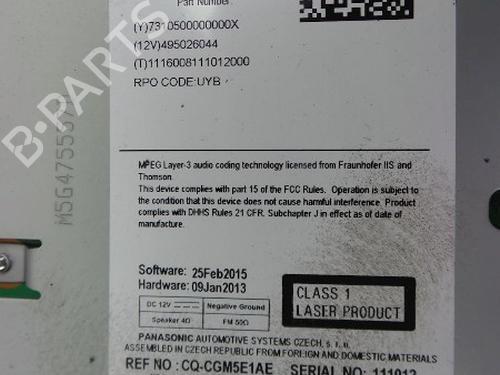 Bilradio OPEL MERIVA B MPV (S10) 1.4 (75) (120 hp) 22484147