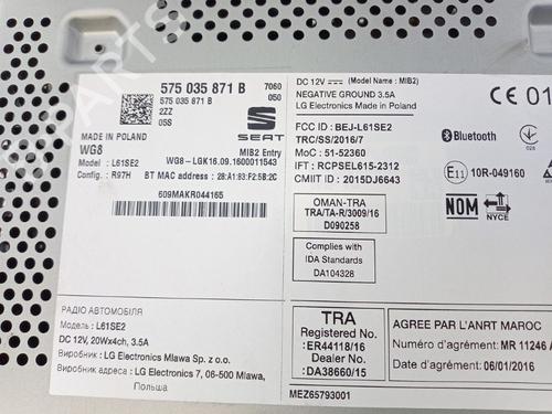 Bilradio SEAT ATECA (KH7, KHP) 1.0 TSI | BP27238712E6 