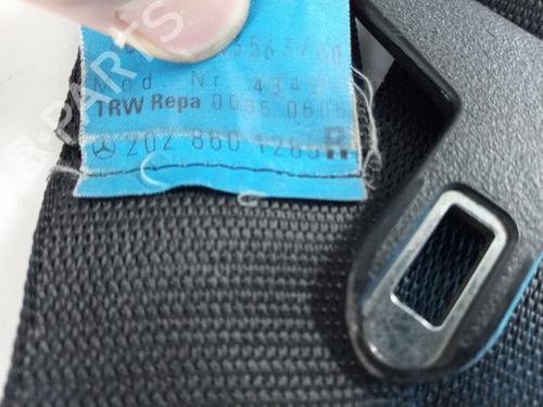 Rear right seatbelt MERCEDES-BENZ C-CLASS (W202) C 200 D (202.120) | BP22450726I28 