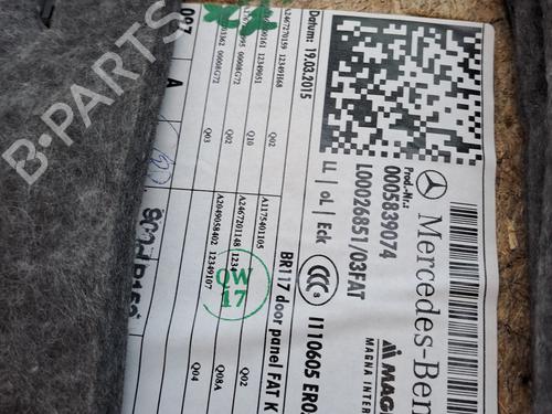 Front left panel MERCEDES-BENZ CLA Coupe (C117) CLA 200 CDI / d (117.308) | BP23367472C58 