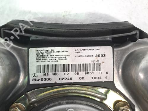 Driver airbag MERCEDES-BENZ A-CLASS (W168) A 170 CDI (168.009, 168.109) | BP26315435C9 