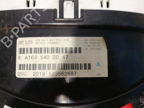 Instrument cluster MERCEDES-BENZ M-CLASS (W163) ML 270 CDI (163.113) | BP25987622C47 