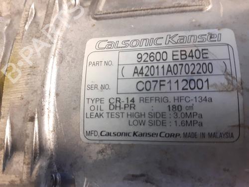 AC-Kompressor NISSAN NAVARA NP300 (D40) 2.5 dCi 4WD | BP25761765M34 