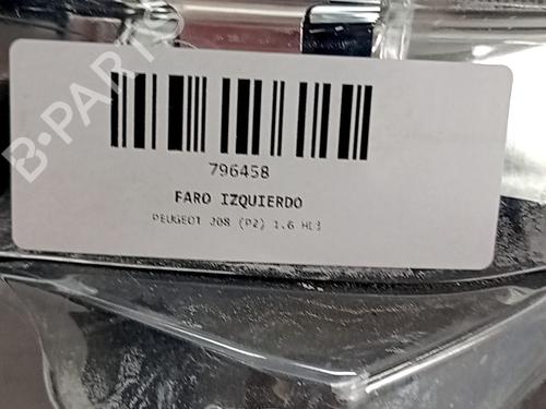Used Left headlight Left headlight PEUGEOT 208 I (CA_, CC_) 1.6 HDi (92 hp) 33760944 33760944