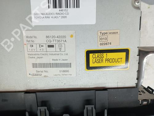 Radio TOYOTA RAV 4 III (_A3_) 2.2 D 4WD (ALA30_, ALA30R) | BP23356614E6 