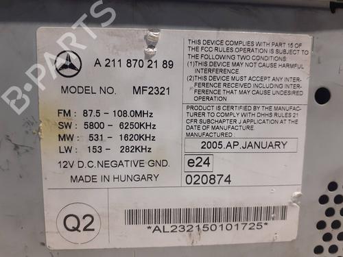 Radio MERCEDES-BENZ E-CLASS (W211) E 270 CDI (211.016) | BP30452483E6 - Image 4