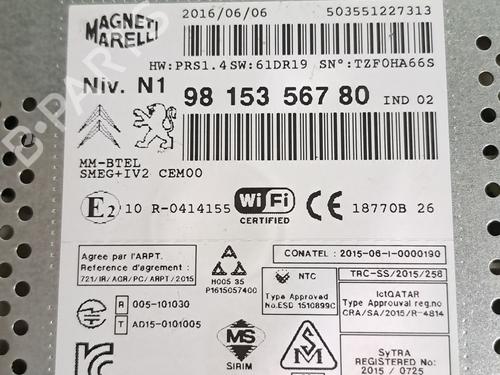 Radio PEUGEOT 208 I (CA_, CC_) 1.2 VTI 82 | BP27714832E6 