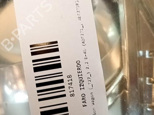 Venstre forlygte Venstre forlygte TOYOTA AVENSIS Saloon (_T27_) 2.2 D-4D (ADT271_, ADT271R) (150 hp) 33762166 33762166