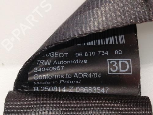 Rear right seatbelt PEUGEOT 5008 (0U_, 0E_) 1.6 BlueHDi 120 | BP23649788I28 