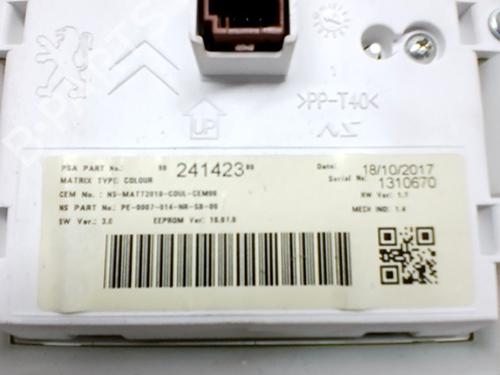 Instrument cluster PEUGEOT 2008 I (CU_) 1.6 BlueHDi 120 | BP31011671C47