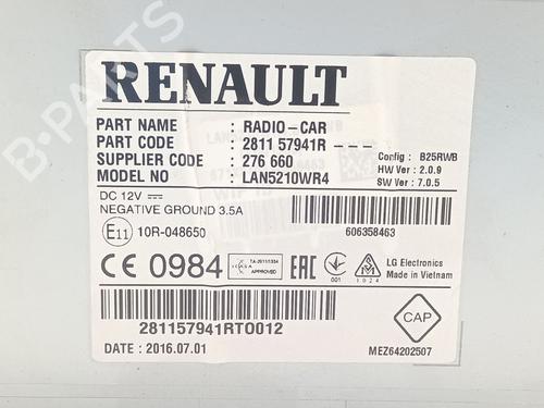 Radio RENAULT CLIO IV (BH_) 0.9 TCe 90 (BHNF, BHMA, BHMH, BHJK, BHJR) | BP26675062E6 