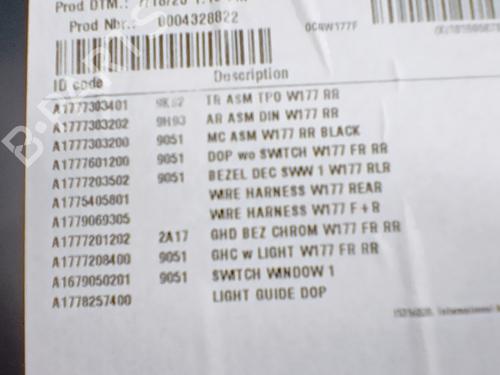 Rear right panel MERCEDES-BENZ A-CLASS Saloon (V177) A 180 (177.184) | BP37591450C61 - Image 2