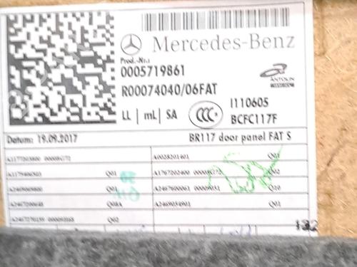 Front right panel MERCEDES-BENZ CLA Shooting Brake (X117) CLA 220 CDI / d 4-matic (117.905) | BP27098912C59 