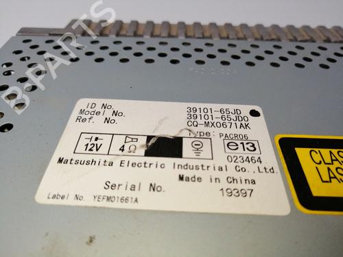 Radio SUZUKI GRAND VITARA II (JT, TE, TD) 1.9 DDiS All-wheel Drive (JT419, TD44, JB419WD, JB419XD,... | BP23936227E6 