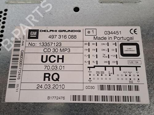 Radio OPEL ZAFIRA / ZAFIRA FAMILY B (A05) 1.7 CDTI (M75) | BP24189230E6 