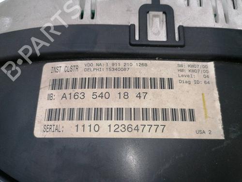 Instrument cluster MERCEDES-BENZ M-CLASS (W163) ML 270 CDI (163.113) | BP23380092C47 