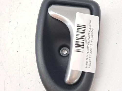 Used Front right interior door handle RENAULT CLIO II (BB_, CB_) 1.2 16V (BB05, BB0W, BB11, BB27, BB2T, BB2U, BB2V, CB05,... (75 hp) 25783422