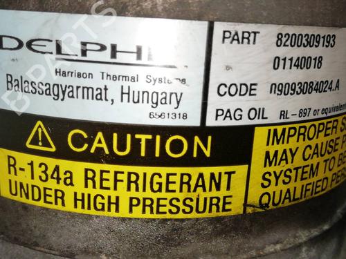 AC compressor RENAULT MEGANE II (BM0/1_, CM0/1_) 1.9 dCi (BM0G, CM0G) | BP25989119M34 