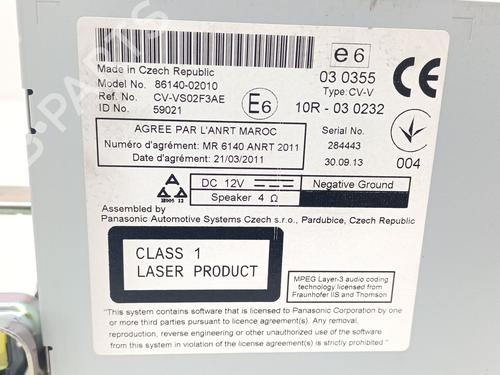 Radio TOYOTA AURIS (_E18_) 1.6 (ZRE181_, ZRE185_, ZRE185R, ZRE181R) | BP27252723E6 