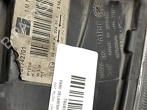 Højre forlygte SEAT TOLEDO II (1M2) 1.9 TDI | BP30925815C29