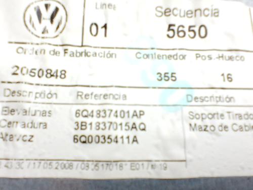 Used Front left window mechanism VW POLO IV (9N_, 9A_) 1.4 TDI (70 hp) 32105463