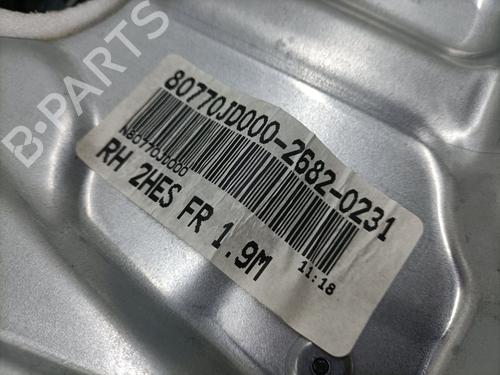 Rudehejsemekanisme Højre foran NISSAN QASHQAI I (J10, NJ10) 1.6 | BP25455384C23